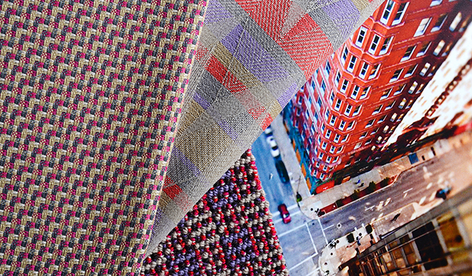 Verschiedene Muster von Lantal Textiles AG