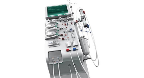 Dans le domaine de la technologie médicale, le design joue un rôle important lié à la fonctionnalité. Comme le montre cette image d’un appareil de dialyse.