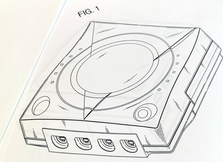 Croquis de la console de jeux Dreamcast de SEGA