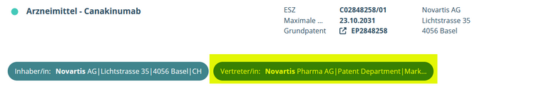 Screenshot eines Treffers