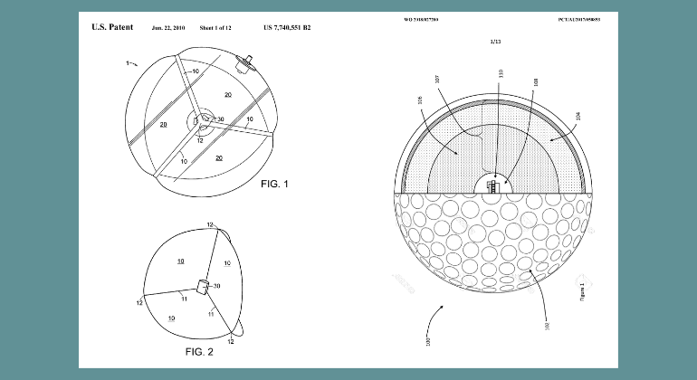 Bild eines Patents für Fussballtechnologie
