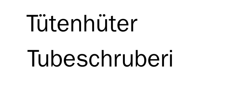 Tütenhüter und Tubeschruberi